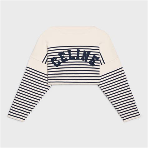 celine striped knit cotton sweater|KNITWEAR WOMEN .